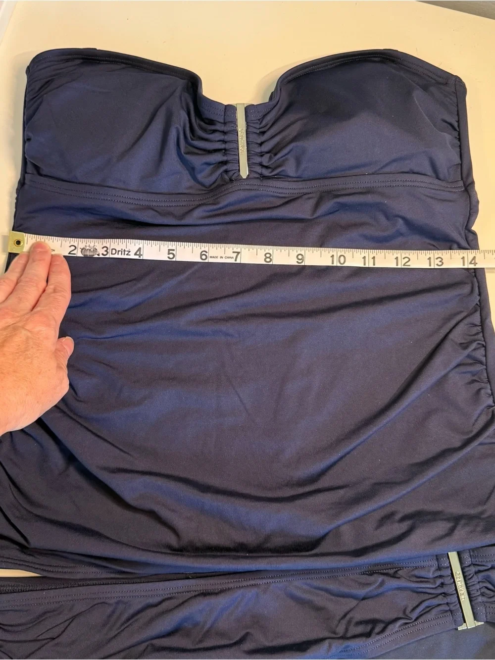 Calvin Klein Navy Strapless Tankini Set - Classic Swimwear
